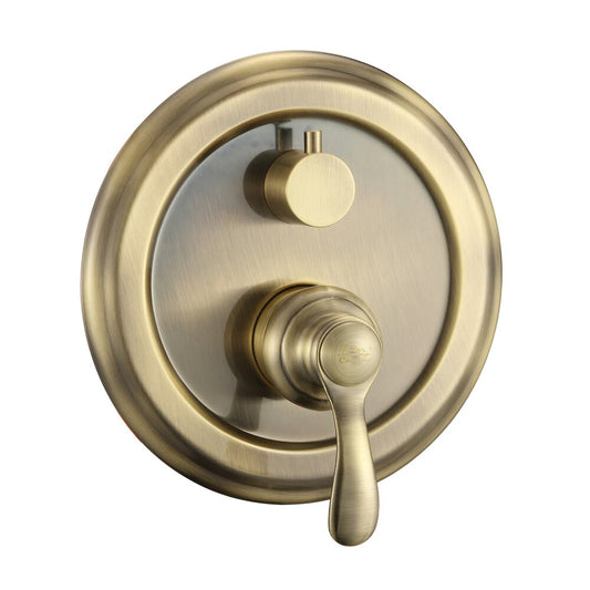 Built-in bathtub-shower mixer Inter Ceramic Broudi brushed bronze with concealed body
