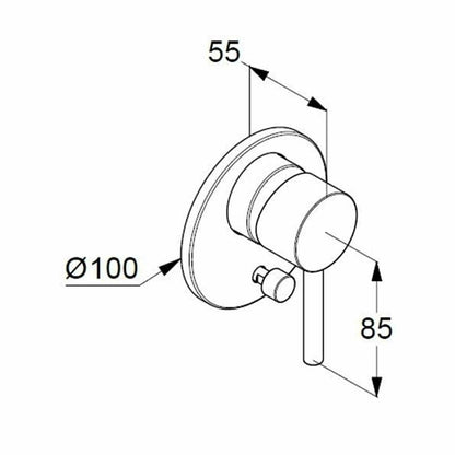 Wall-Mounted Shower and Bathtub Mixer Kludi Bozz Single-Lever Chrome