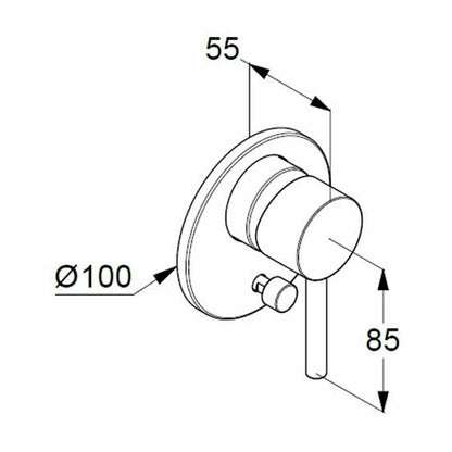Wall-Mounted Bath-Shower Mixer Kludi Bozz Single-Lever Matte Black