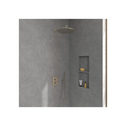 Вградена смесителна батерия за вана-душ Villeroy&Boch Angular с brushed nickel без вградена част