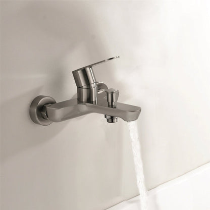 Bathtub-Shower Inter Ceramic Marsiliya Single-Handle Brushed Gray
