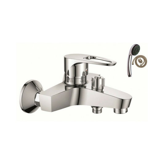 Bathtub-Shower Inter Ceramic Runde Single-Handle Glossy Chrome with Shower Set