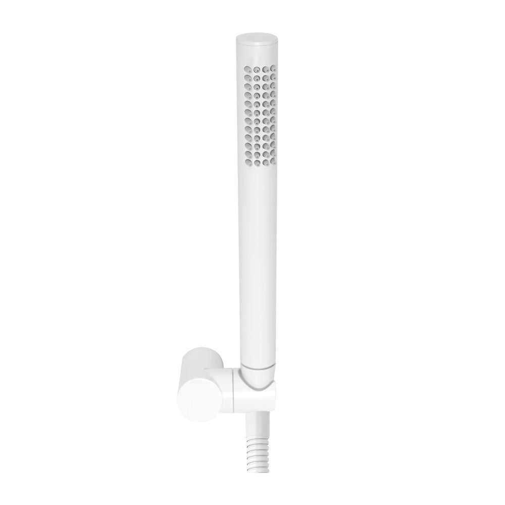 Rea Lungo Matte White Bathtub - Shower Mixer with Shower Set