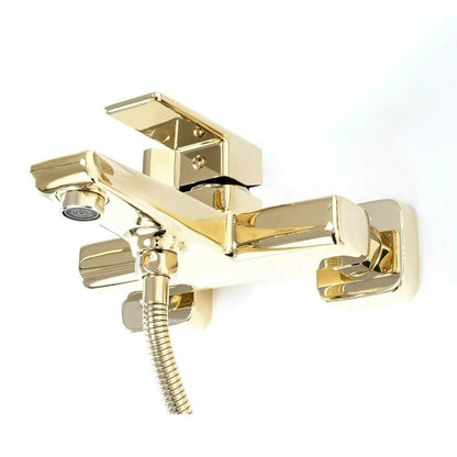 Rea Orix Gold Single-Lever Bath-Shower Mixer with Shower Set