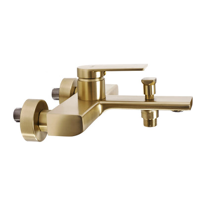 Rea Verso Gold Plated Bathtub - Shower Mixer with Shower Set