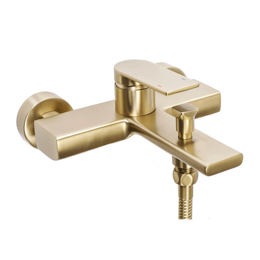 Rea Verso Gold Plated Bathtub - Shower Mixer with Shower Set