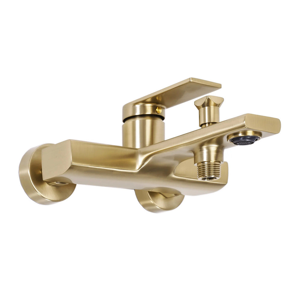 Rea Verso Gold Plated Bathtub - Shower Mixer with Shower Set
