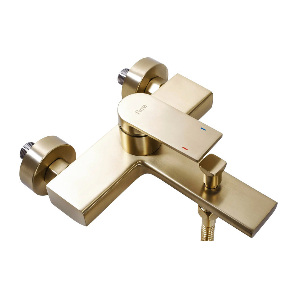 Rea Verso Gold Plated Bathtub - Shower Mixer with Shower Set