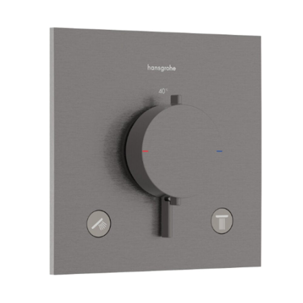 Термостатен смесител за вана-душ Hansgrohe Ecostat Comfort E с черно-обработено хромово покритие без вградена част