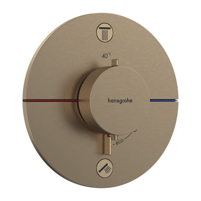 Термостатен смесител за вана-душ Hansgrohe ShowerSelect Comfort S с матово бронзово покритие без вградена част