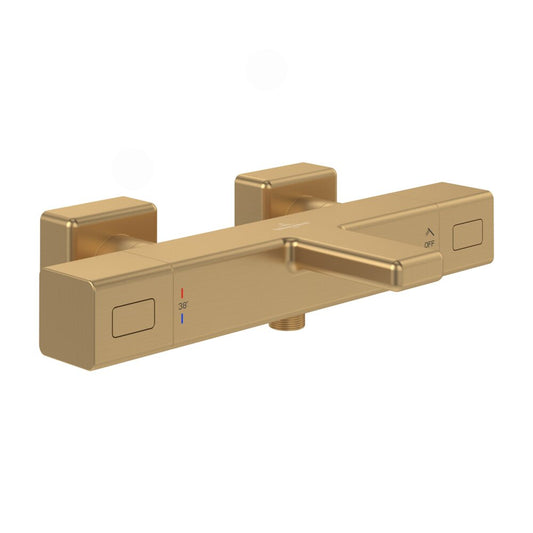 Термостатен смесител за вана-душ Villeroy&Boch Angular в brushed gold