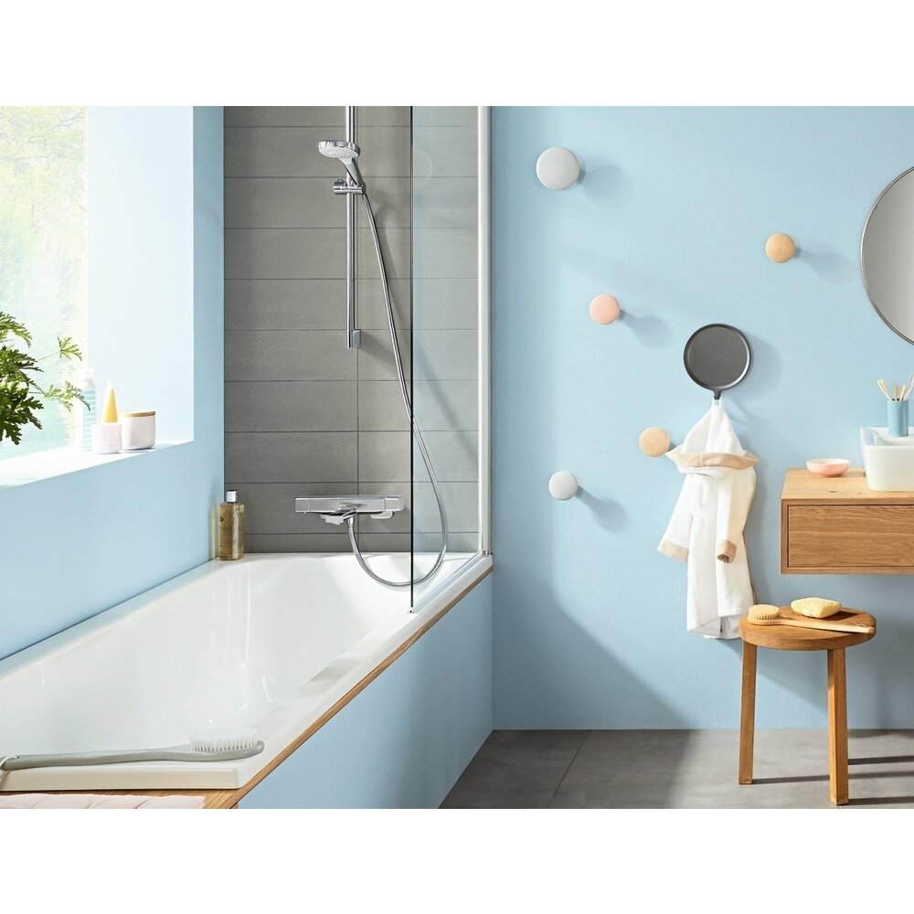 Терmostатна смесителна батерия за вана-душ Hansgrohe Ecostat E хром