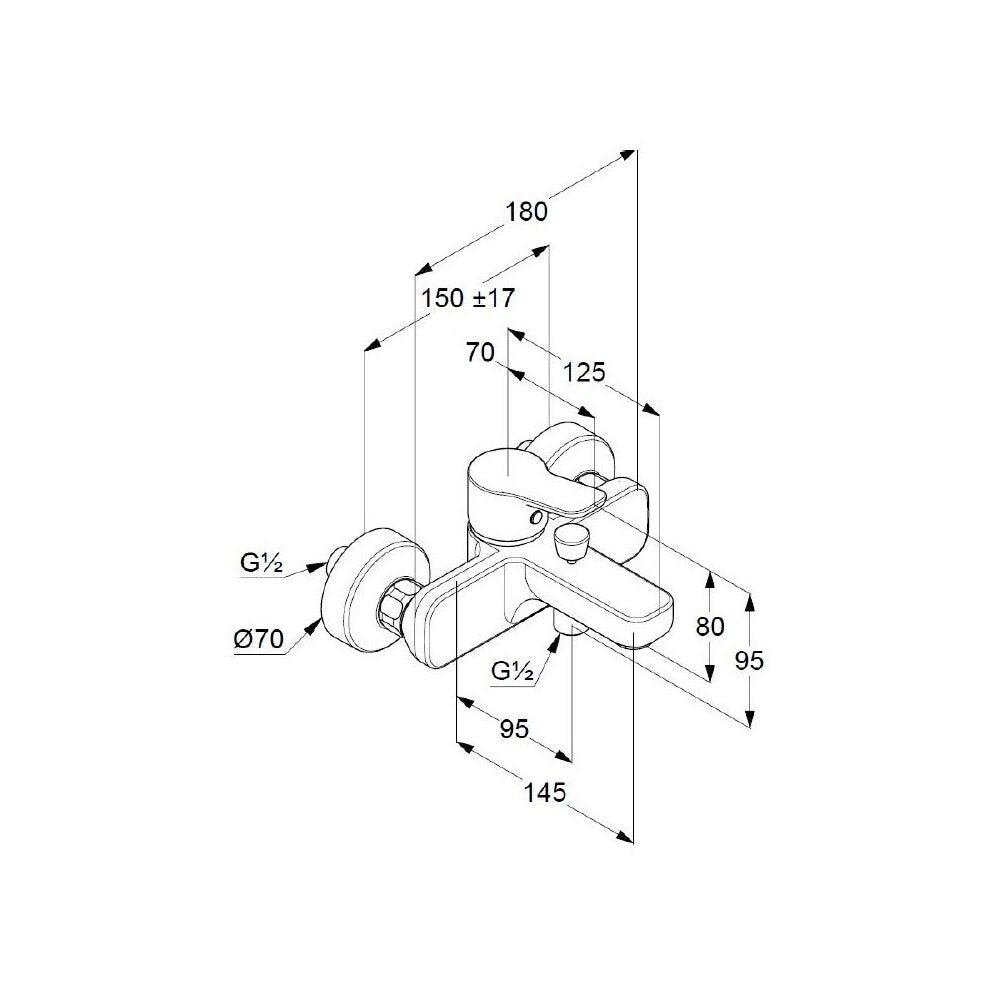 Kludi Pure&Easy Built-in Bathtub Faucet