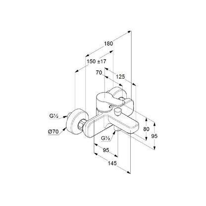 Kludi Pure&Easy Built-in Bathtub Faucet