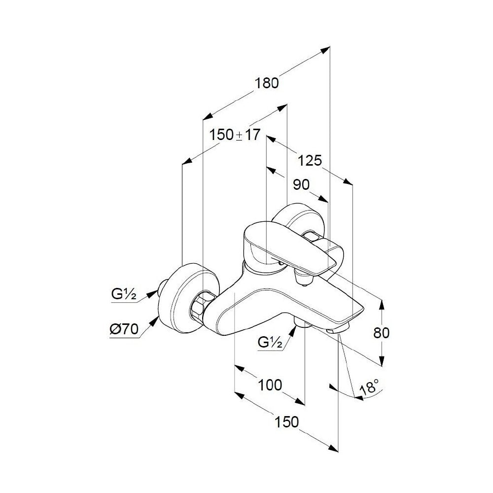 Kludi Pure&Solid Bathtub Faucet