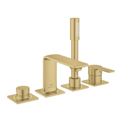 Смесител за вана с един лост, брундирано злато, Grohe Allure, 4 елемента