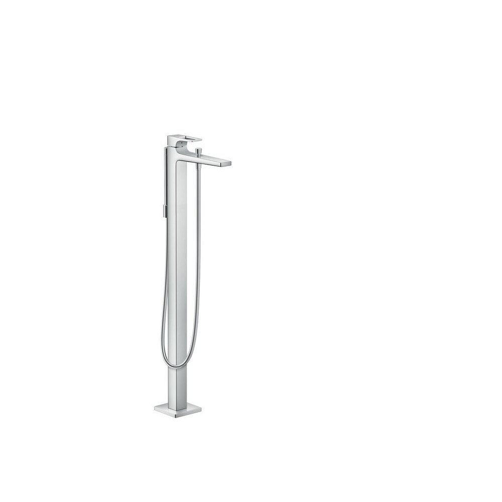 Freestanding Bathtub - Shower Faucet Hansgrohe Metropol with Cut-Out Handle Chrome