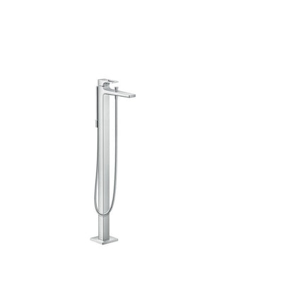 Freestanding Bathtub - Shower Faucet Hansgrohe Metropol with Cut-Out Handle Chrome