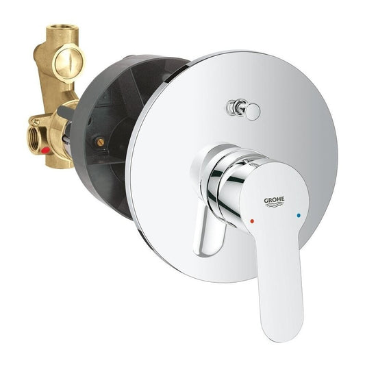 Grohe BauEdge Concealed Bath-Shower Mixer with Chrome Finish