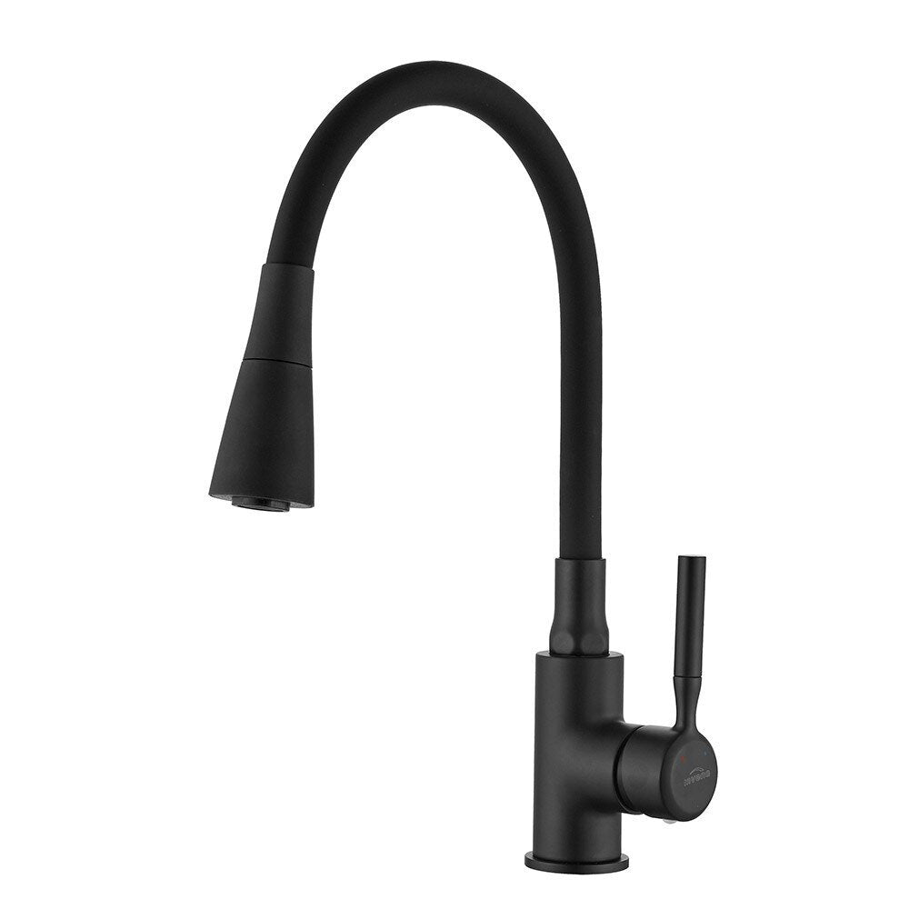 Invena Hula Plus Kitchen Faucet with Flexible Spout - Black