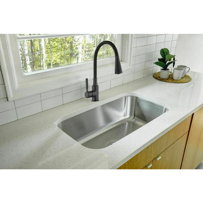 Invena Hula Plus Kitchen Faucet with Flexible Spout - Black