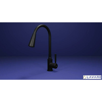 Invena Hula Plus Kitchen Faucet with Flexible Spout - Black