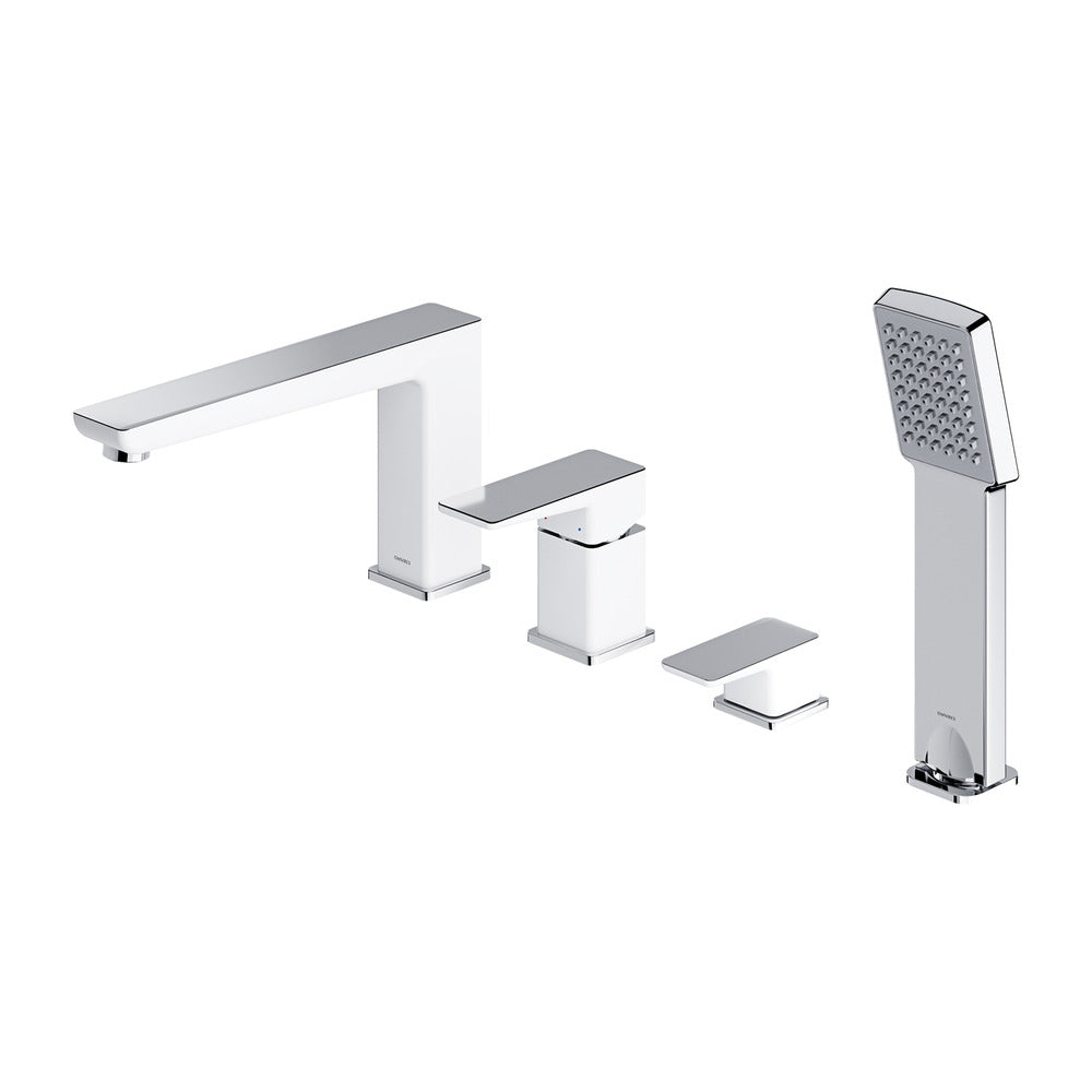 Omnires Parma 4-Element Bath/Shower Mixer White