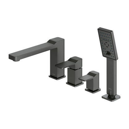 Bathtub/Shower Faucet with 4 Elements Omnires Slide Graphite