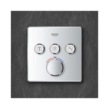 Grohe Grohtherm SmartControl Square Thermostatic Shower Valve with 3 Outlets