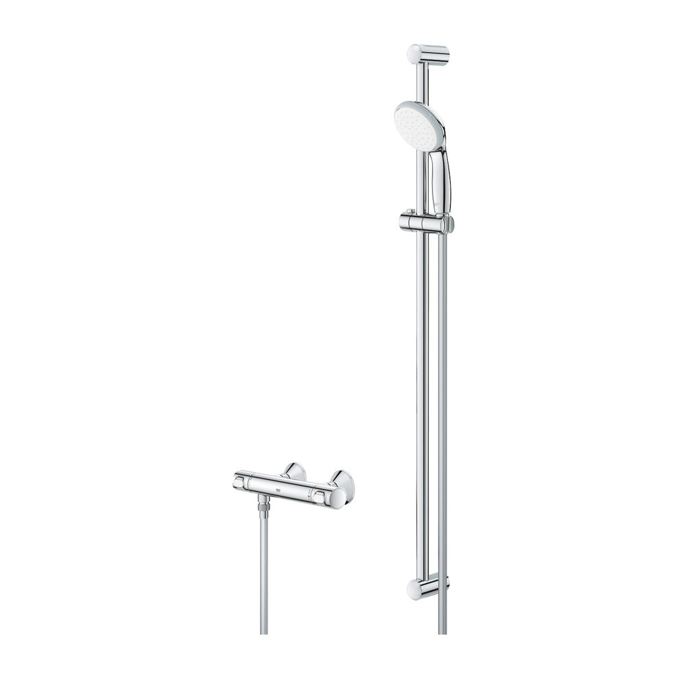Батерия за душ Grohe Precision Flow термостатна хром гланц с комплект за душ