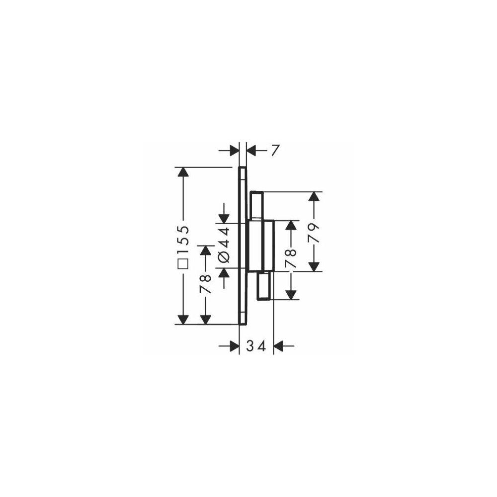Hansgrohe DuoTurn Q Concealed Shower Mixer Matte White 1 Function