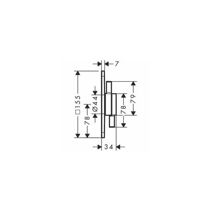 Hansgrohe DuoTurn Q Concealed Shower Mixer Matte White 1 Function