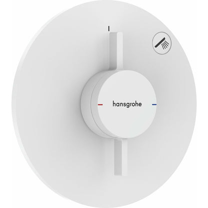 Built-in shower mixer matte white Hansgrohe DuoTurn S 1 function