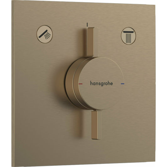 Hansgrohe DuoTurn E Concealed Shower Mixer Brushed Bronze 2 Functions