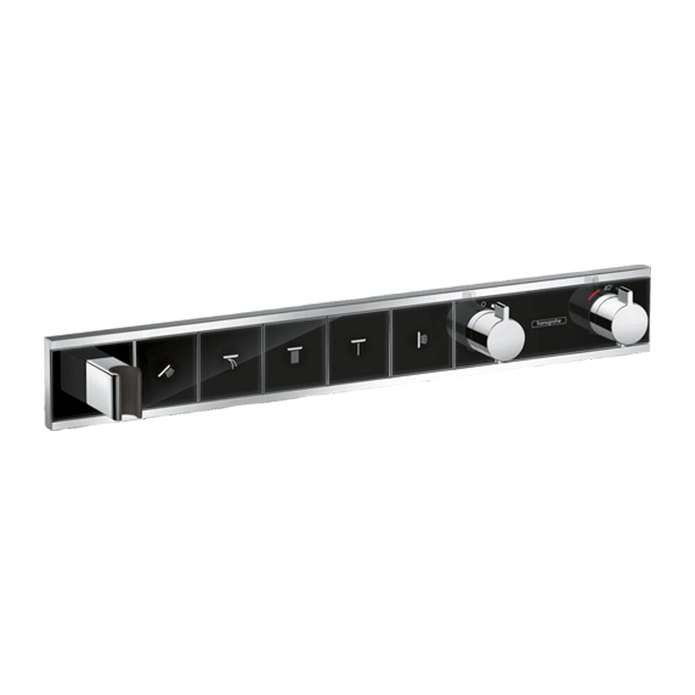 Вградена душ батерия с 5 функции Hansgrohe Rainselect с черно-хром термостат