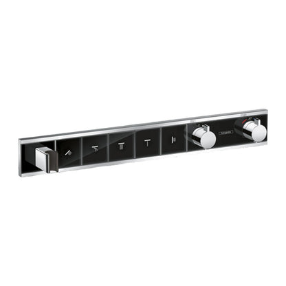 Вградена душ батерия с 5 функции Hansgrohe Rainselect с черно-хром термостат