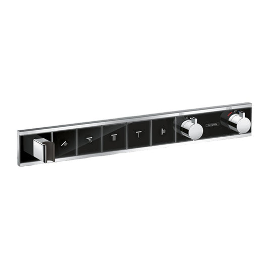 Вградена душ батерия с 5 функции Hansgrohe Rainselect с черно-хром термостат