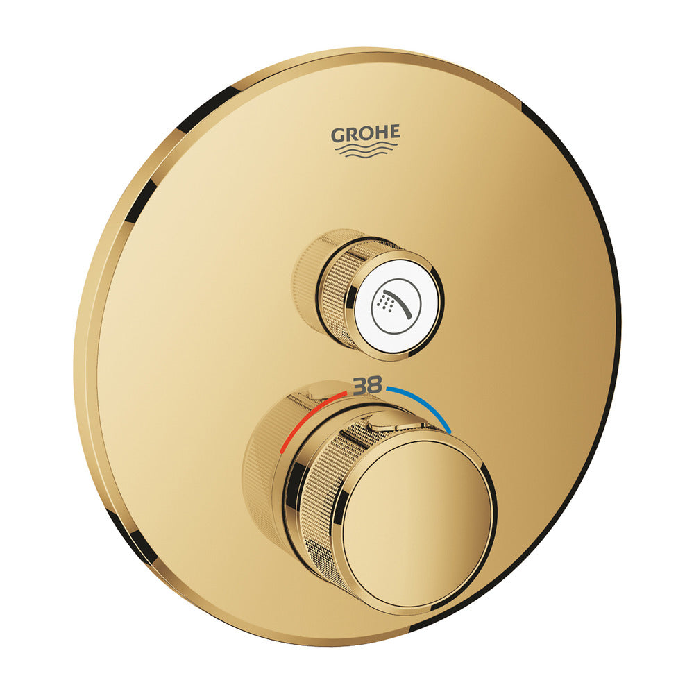 Вграден термостатичен душов смесител Grohe Grohtherm SmartControl 1 изход златист мат Cool Sunrise