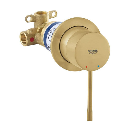 Вградена душ батерия Grohe Essence в матово злато Cool Sunrise с вградена част