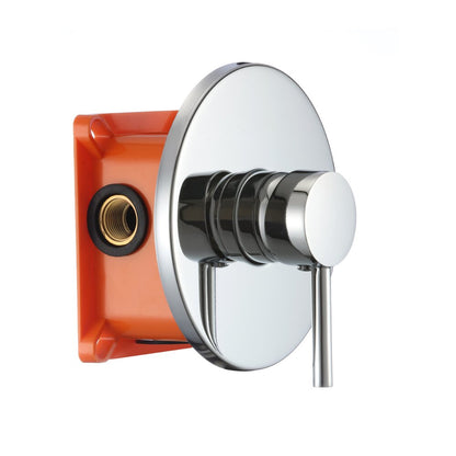 Built-in Shower Valve Inter Ceramic Chrome Finish Single-Lever