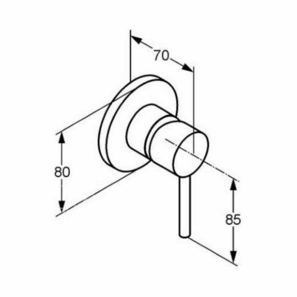 Kludi Bozz Chrome Single-Lever Concealed Shower Valve