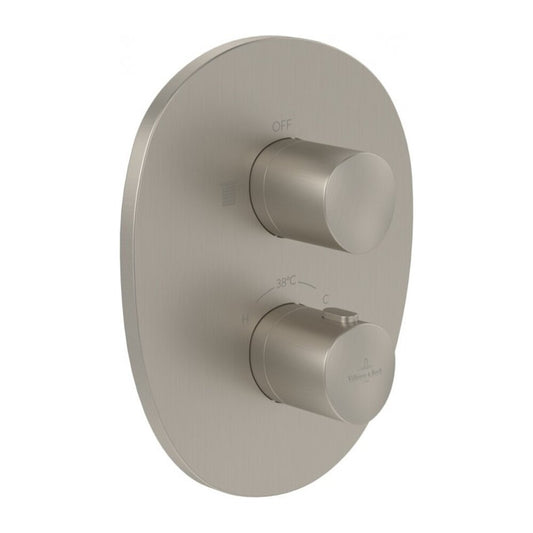 Вградена душ батерия Villeroy&Boch Antao термостатична с brushed nickel без вградена част
