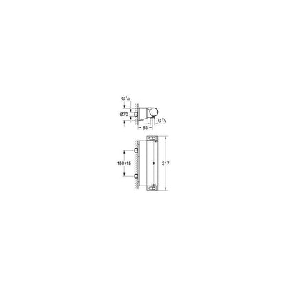 Термостатен душов смесител Grohe Grohtherm 2000 хром
