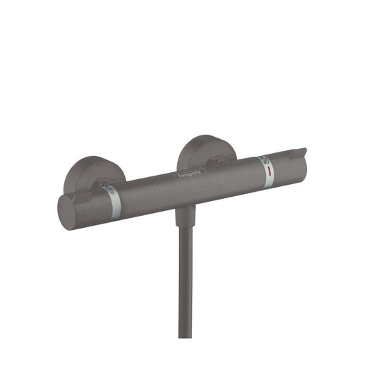 Hansgrohe Ecostat Comfort Thermostatic Shower Valve Black - Brushed Chrome