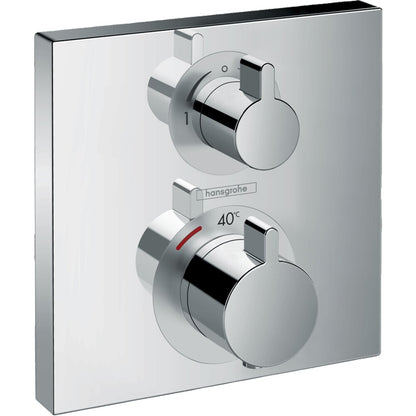 Термостатен душ батерия Hansgrohe Ecostat Square за вграждане 2 функции хром