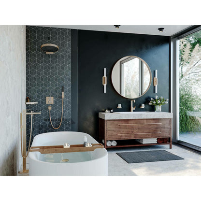 Термостатичен душ смесител Hansgrohe Ecostat Square вградена инсталация 2 функции черен мат