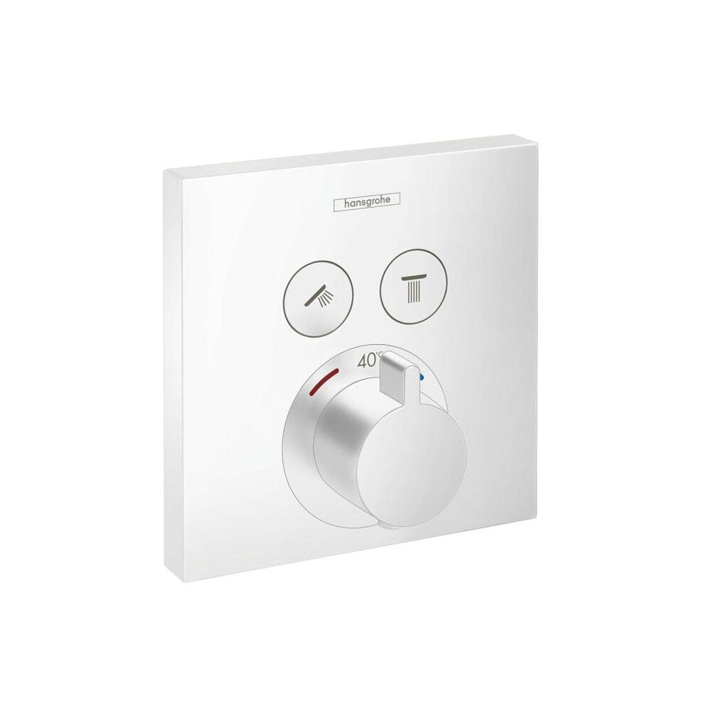 Вградена душ батерия Hansgrohe ShowerSelect бяла мат 2 функции