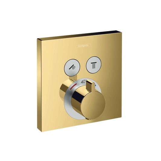 Hansgrohe ShowerSelect Shower Valve in Glossy Gold, 2 Functions