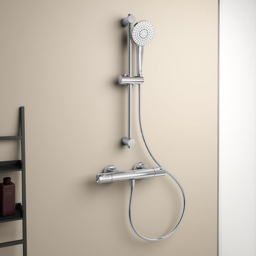 Термостатичен смесител за душ Ideal Standard Ceratherm T50, хром, с душ комплект и 60 см пръчка