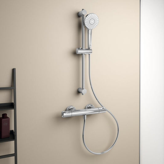 Термостатичен смесител за душ Ideal Standard Ceratherm T50, хром, с душ комплект и 60 см пръчка